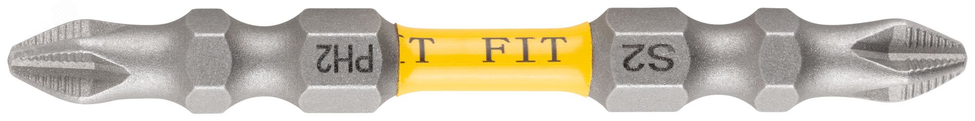 Изображение товара Биты FIT HQ 65 мм двусторонние стальные S2 PH2/РН2 10 шт.