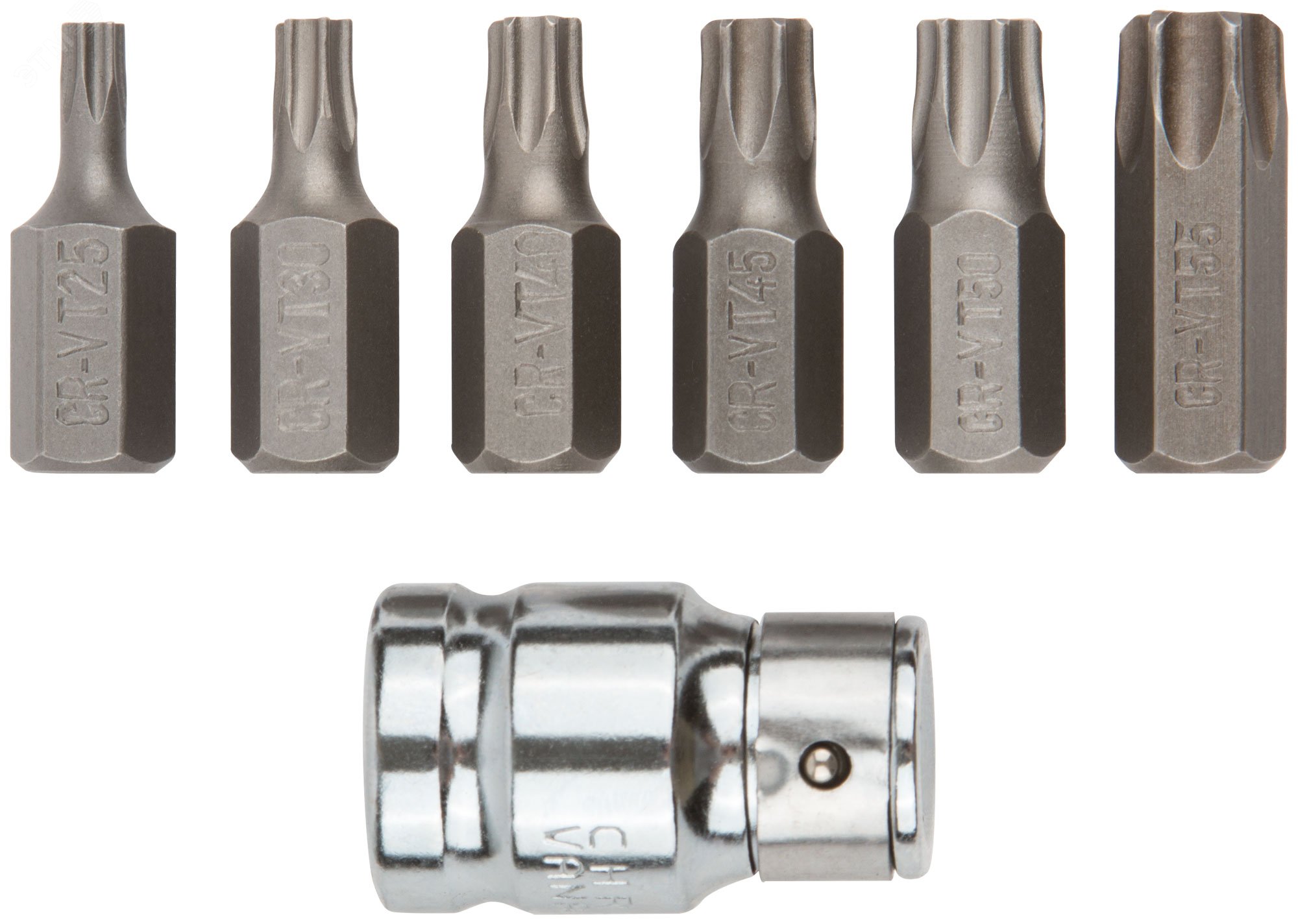 Изображение товара Набор бит FIT TORX 7 шт CrV универсальный инструмент для крепежа