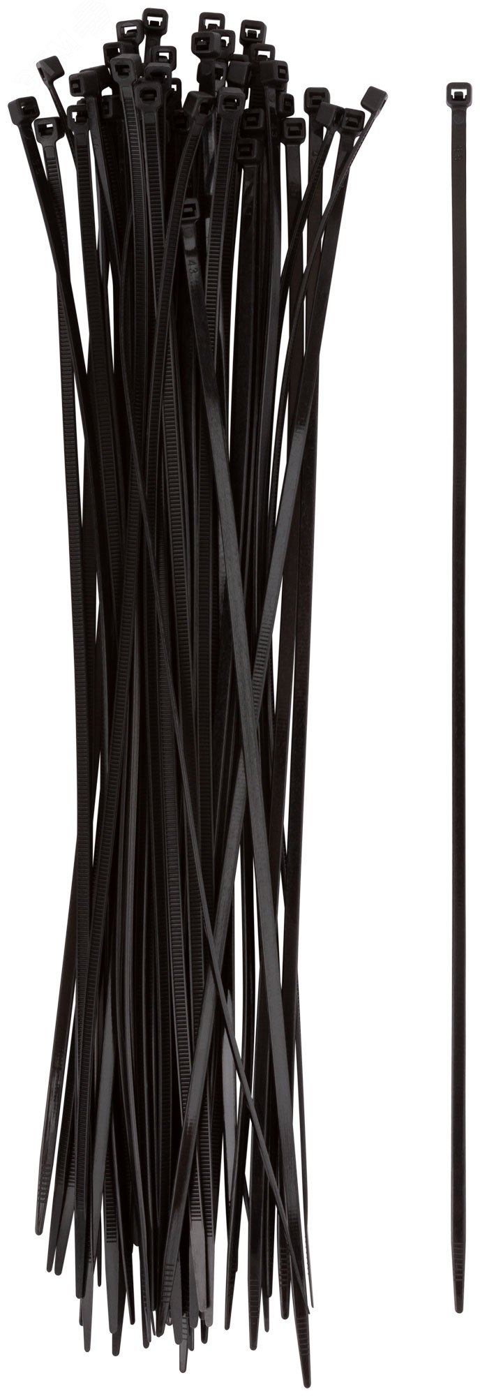 Изображение товара Нейлоновые черные хомуты для кабелей FIT 300х3,6мм 50 шт.