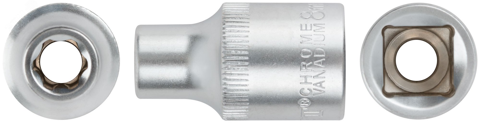 Изображение товара Головка шестигранная CrV 1/2'' 8 мм FIT для автосервиса и ремонта