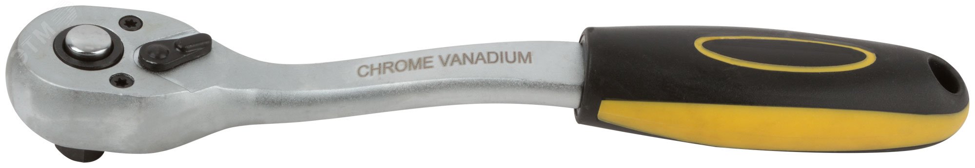 Изображение товара Вороток трещотка CrV 3/8'' 72 зубца пластиковая ручка профессиональный