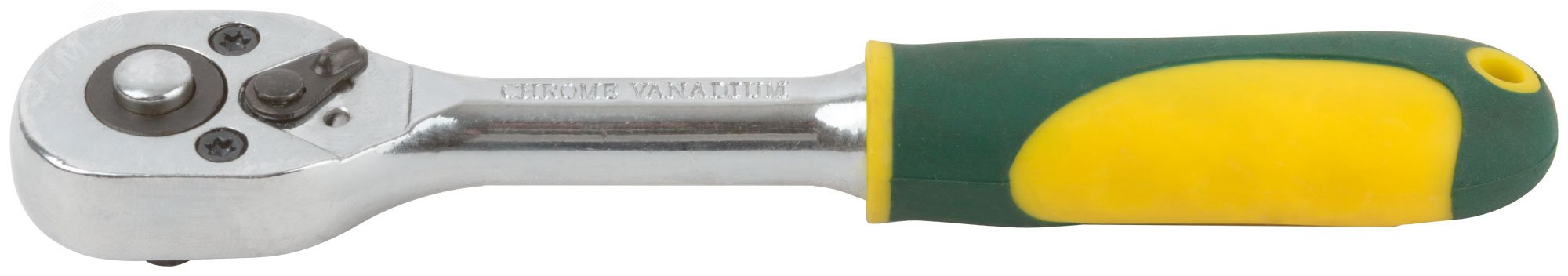 Вороток (трещотка) CrV механизм, пластиковая прорезиненная ручка 1/4'', 24 зубца 62375 FIT - превью