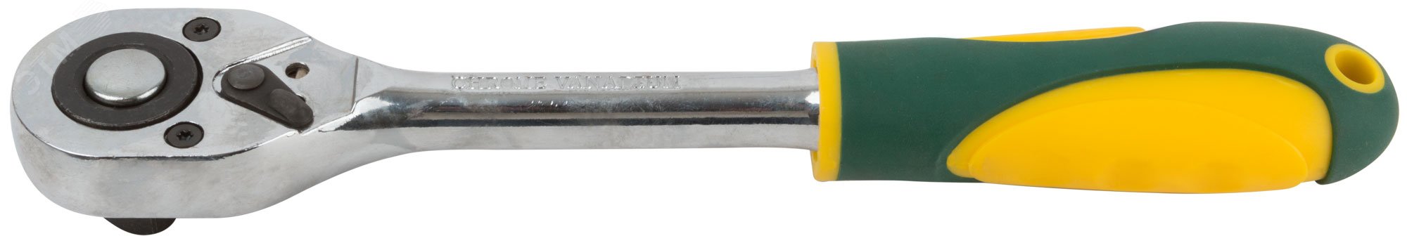 Вороток (трещотка) CrV механизм, пластиковая прорезиненная ручка 1/2'', 24 зубца 62377 FIT - превью