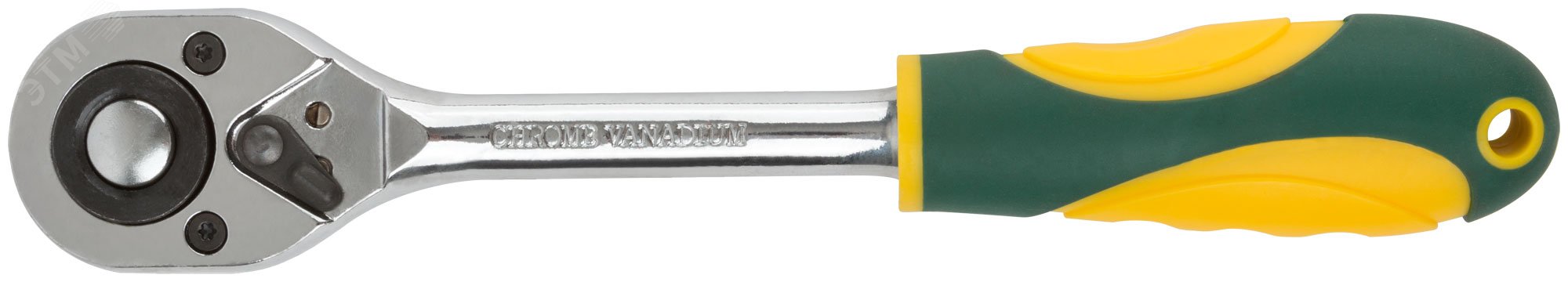 Вороток (трещотка) CrV механизм, пластиковая прорезиненная ручка 1/2'', 24 зубца 62377 FIT - превью 4