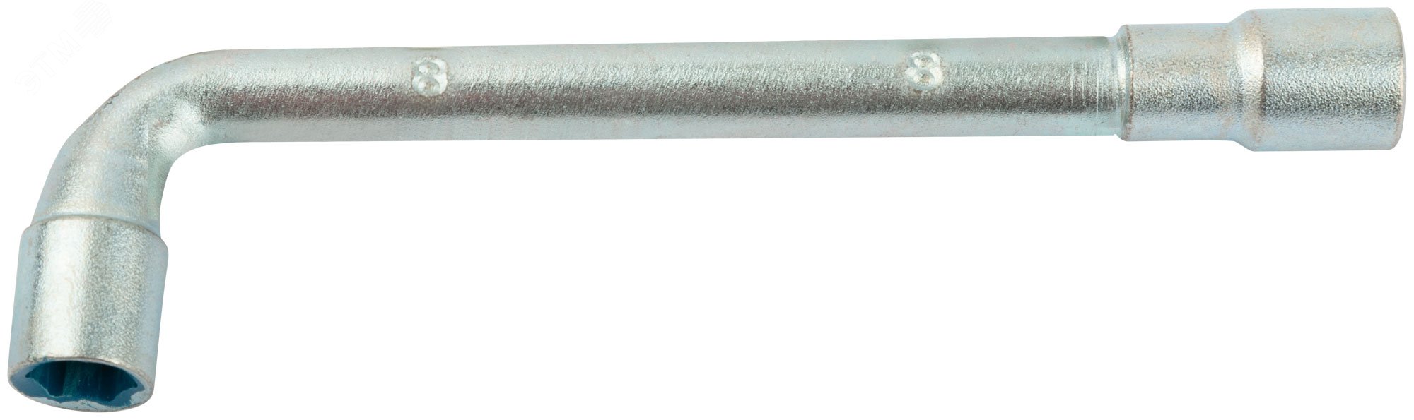 Изображение товара Ключ торцевой L-образный двусторонний 8 мм из стали для сложных работ