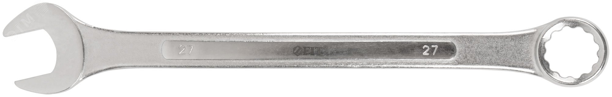 Изображение товара Ключ комбинированный Модерн 27 мм усиленный штампованная сталь хром 380 мм