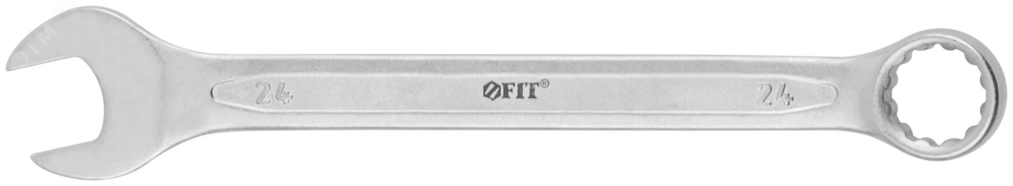 Ключ комбинированный усиленный ''Гранд'', CrV, холодный штамп 24 мм 63293 FIT - превью