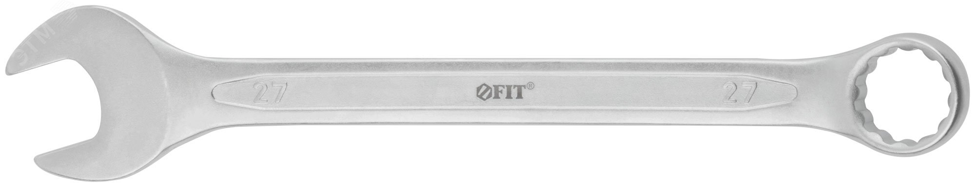 Ключ комбинированный усиленный ''Гранд'', CrV, холодный штамп 27 мм 63294 FIT - превью