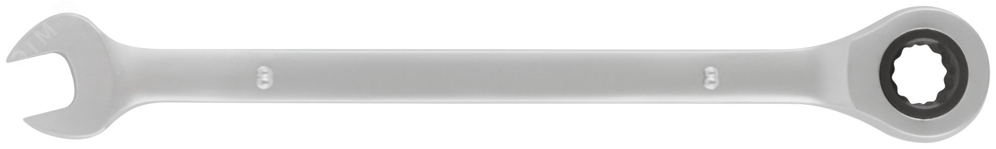 Изображение товара Ключ комбинированный трещоточный 8 мм FIT из легированной стали с хромированным покрытием