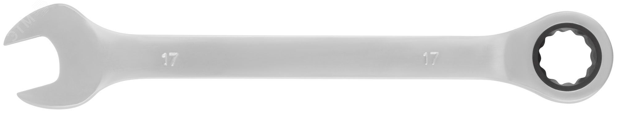 Ключ комбинированный трещоточный, CrV реверсивный механизм 17 мм 63467 FIT - превью