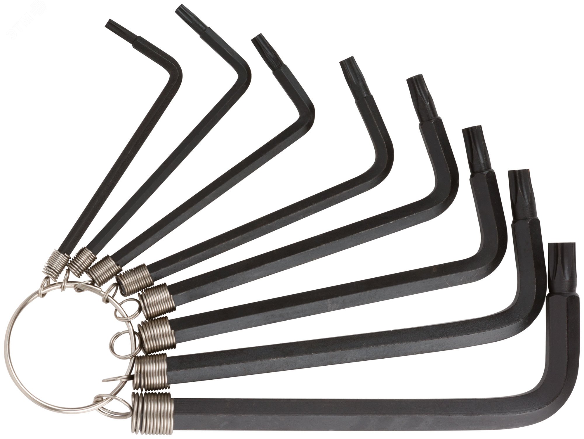 Изображение товара Ключи ''звездочки'' 8 шт CrV Т9-Т40 на кольце (шт)