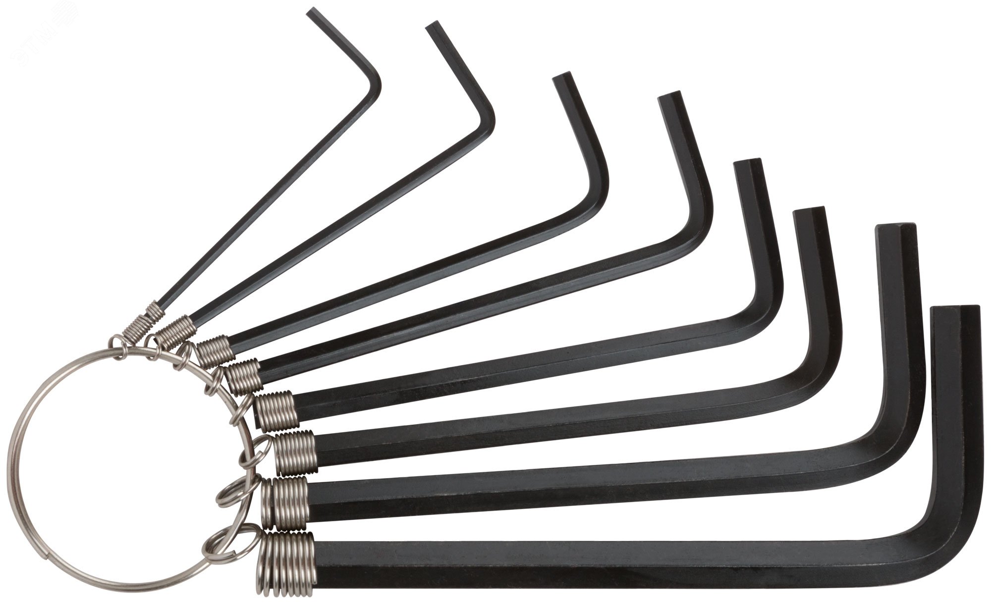 Изображение товара Ключи шестигранные на кольце FIT DIY 8 шт 1.5-6 мм прочные и универсальные