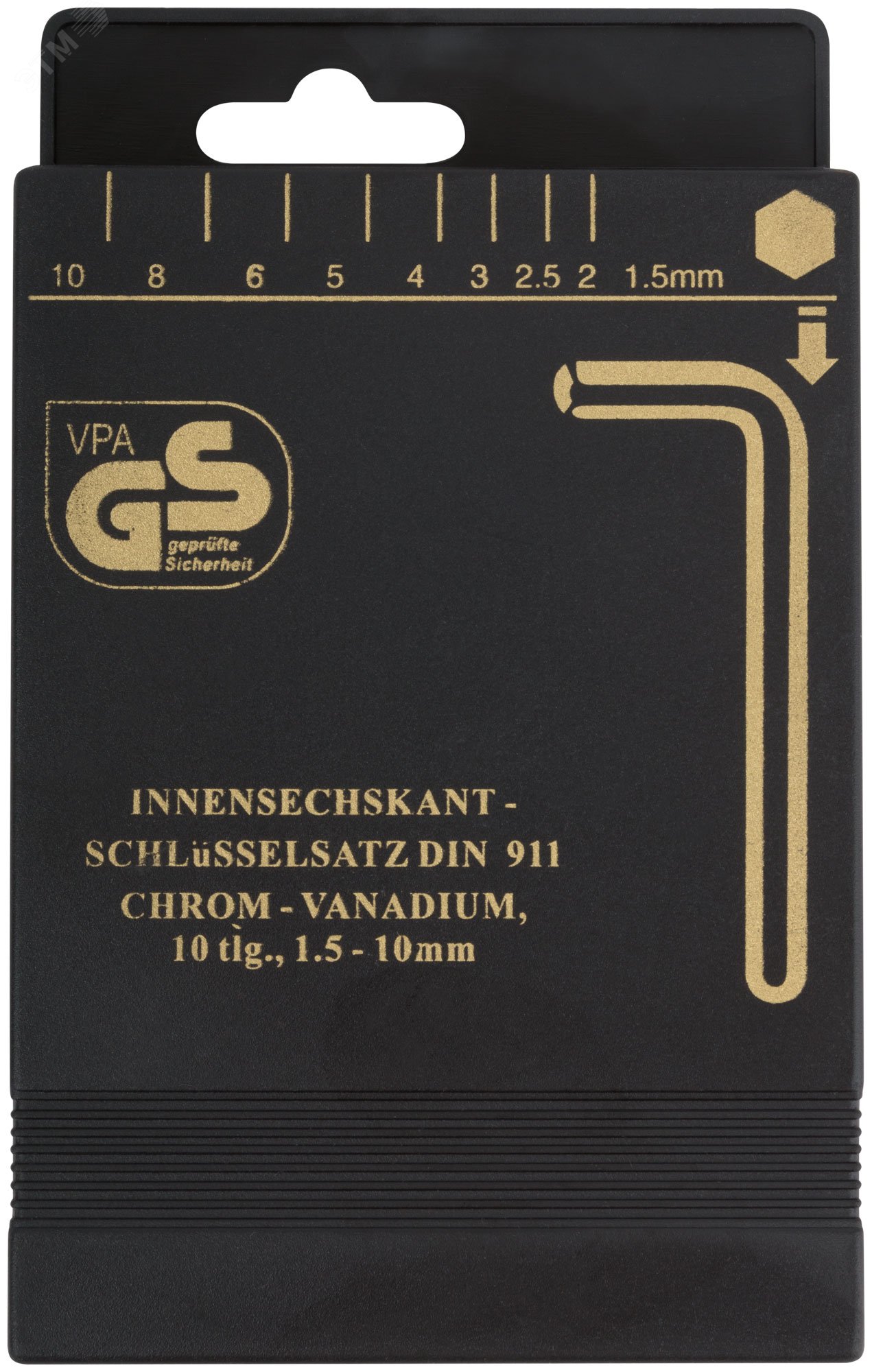 Ключи шестигранные короткие CrV 9 шт(1.5-10 мм) (в коробочке) 64185 FIT - превью 3