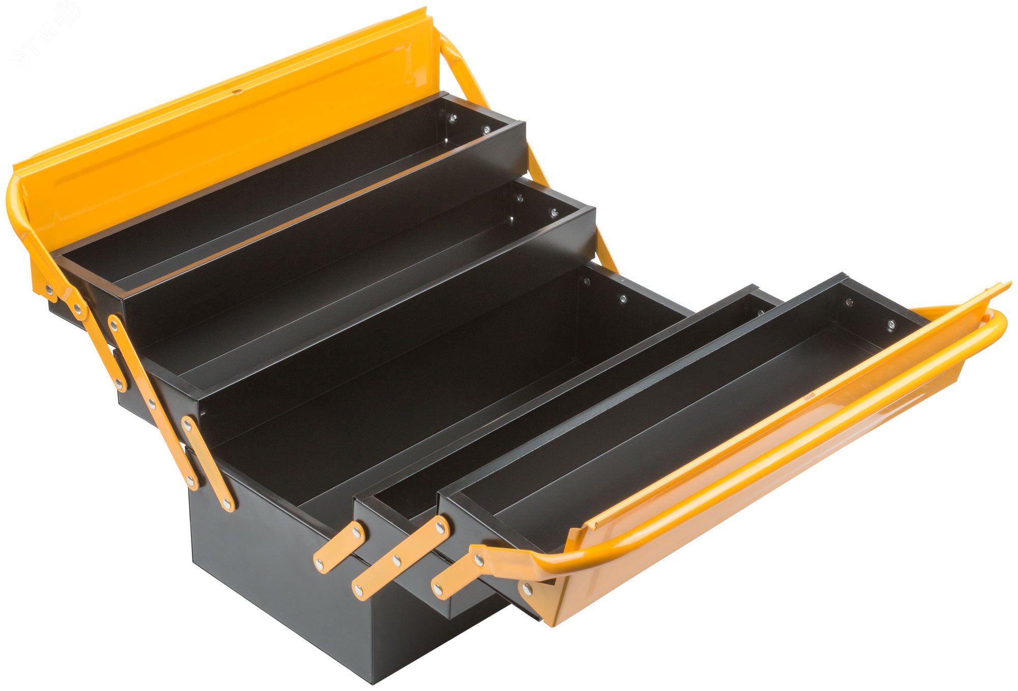 Ящик для инструмента металлический с 4-мя раздвижными отделениями 420х200х200 мм 65679 FIT - превью 4