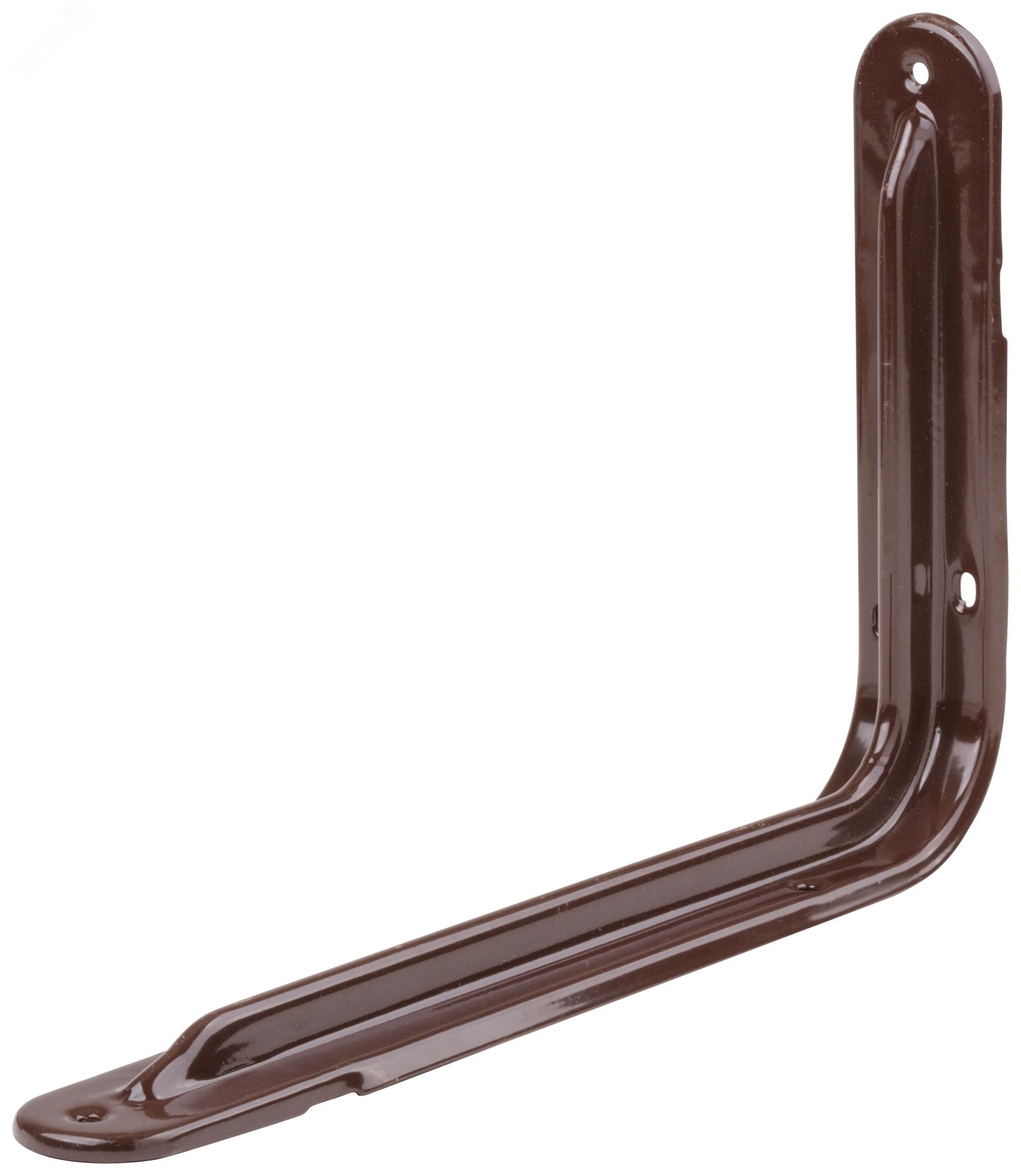 Уголок-кронштейн усиленный коричневый 160 х 250 мм (1,0 мм) 65968 FIT - превью