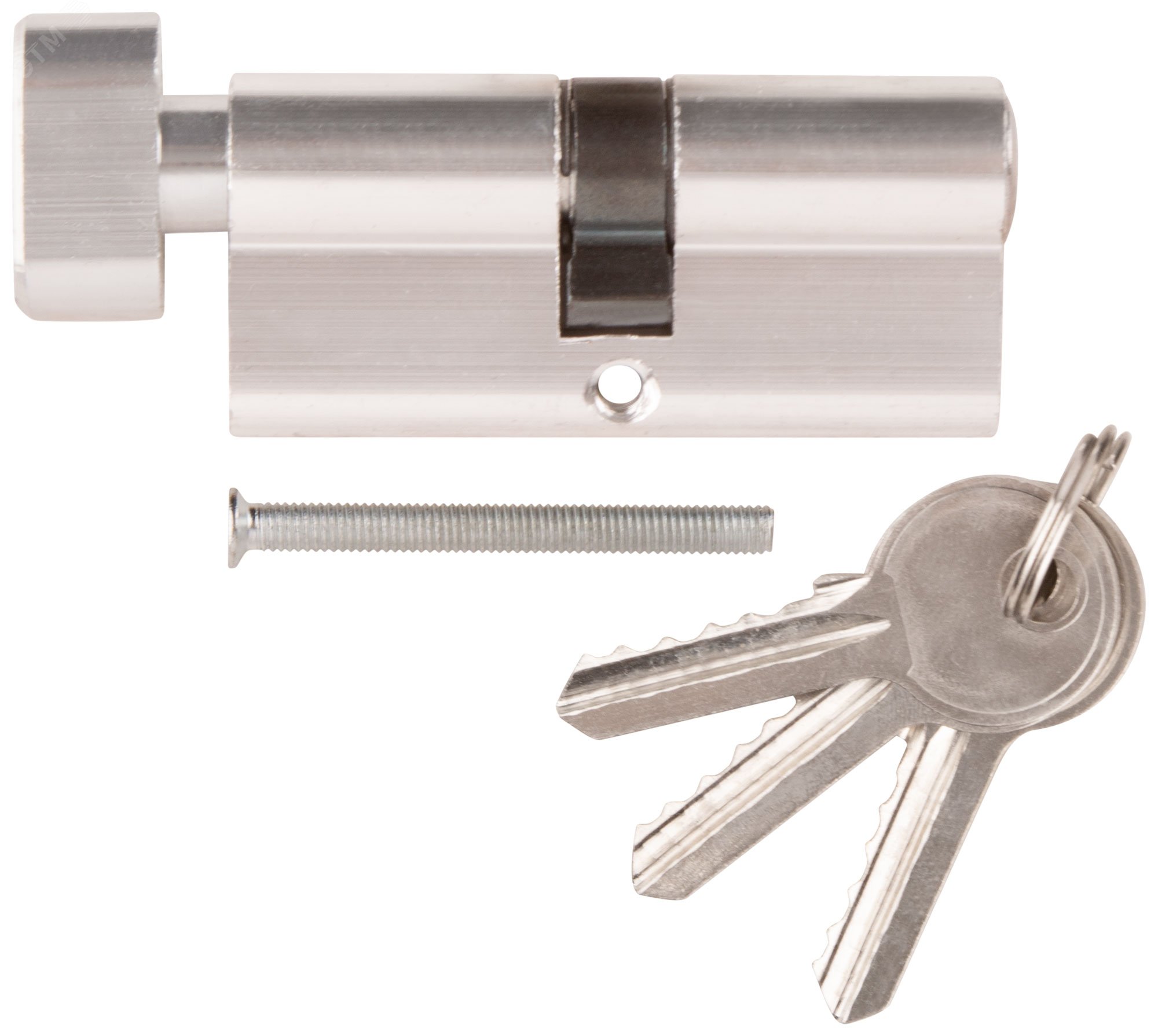 Изображение товара Цилиндровый механизм Фабрика замков 70 мм ключ-завертка хром
