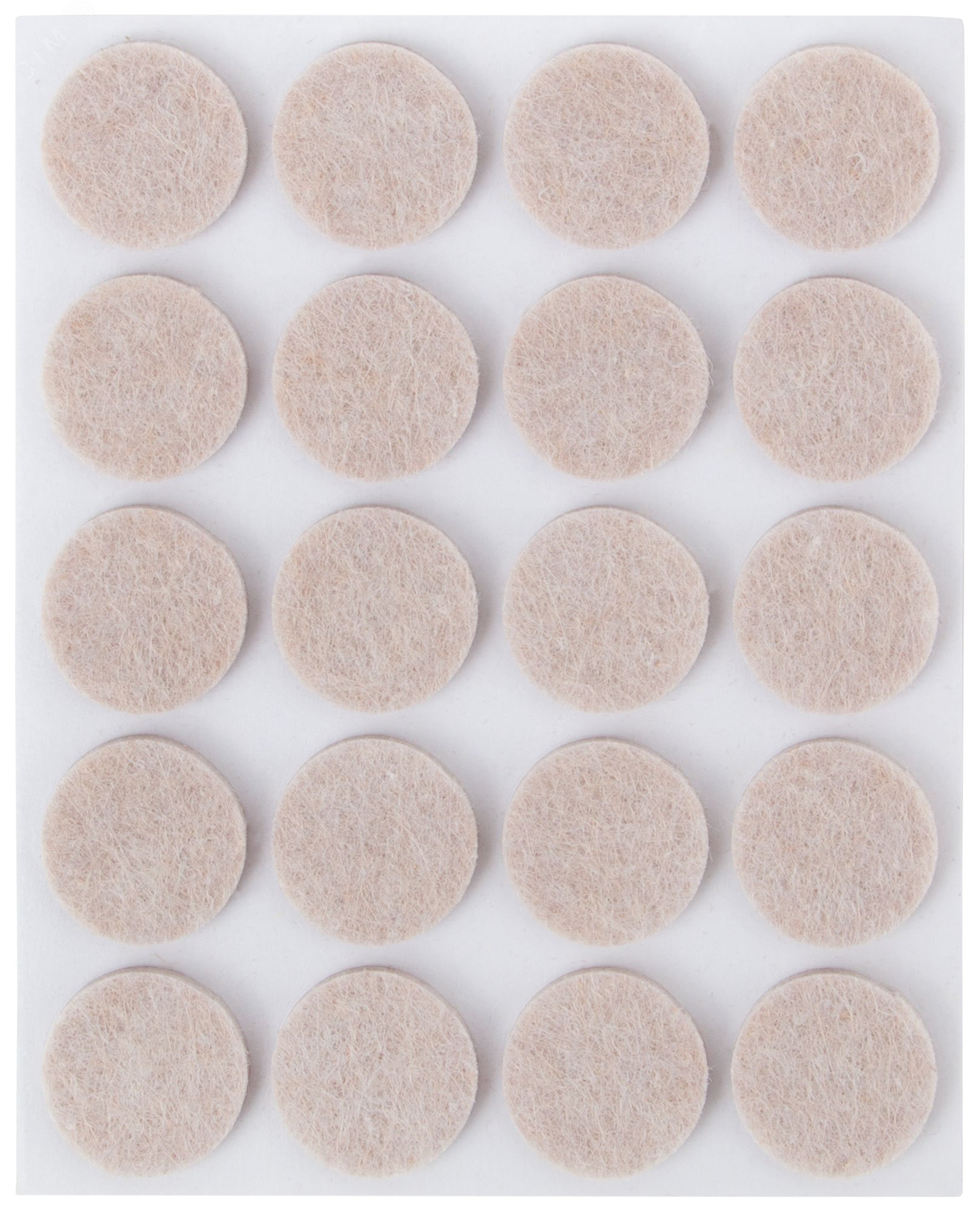 Изображение товара Подкладки для мебели самоклеющиеся круглые 17 мм, 20 шт., войлок (шт)