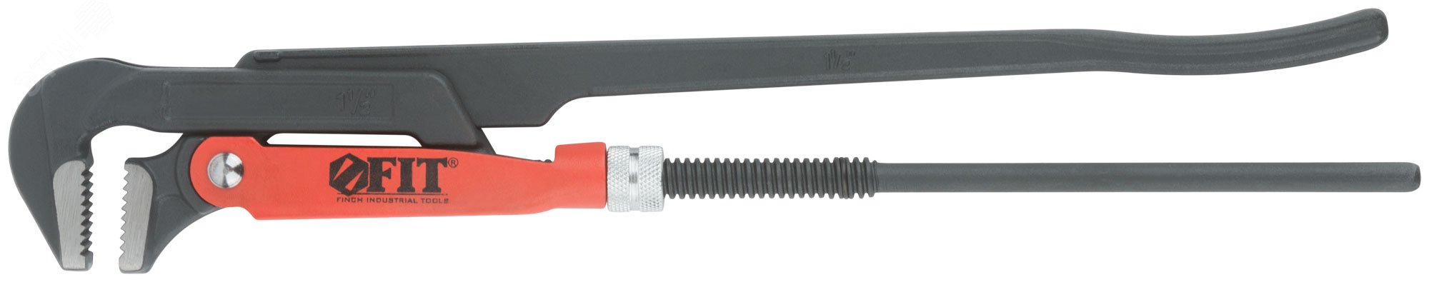 Ключ трубный газовый 90 гр (тип L), инстр.сталь 1.5'' (400 мм) 70372 FIT - превью