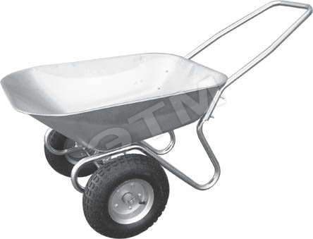 Изображение товара Тачка садовая двухколесная, 65 л, грузоподъемность 110 кг (шт)