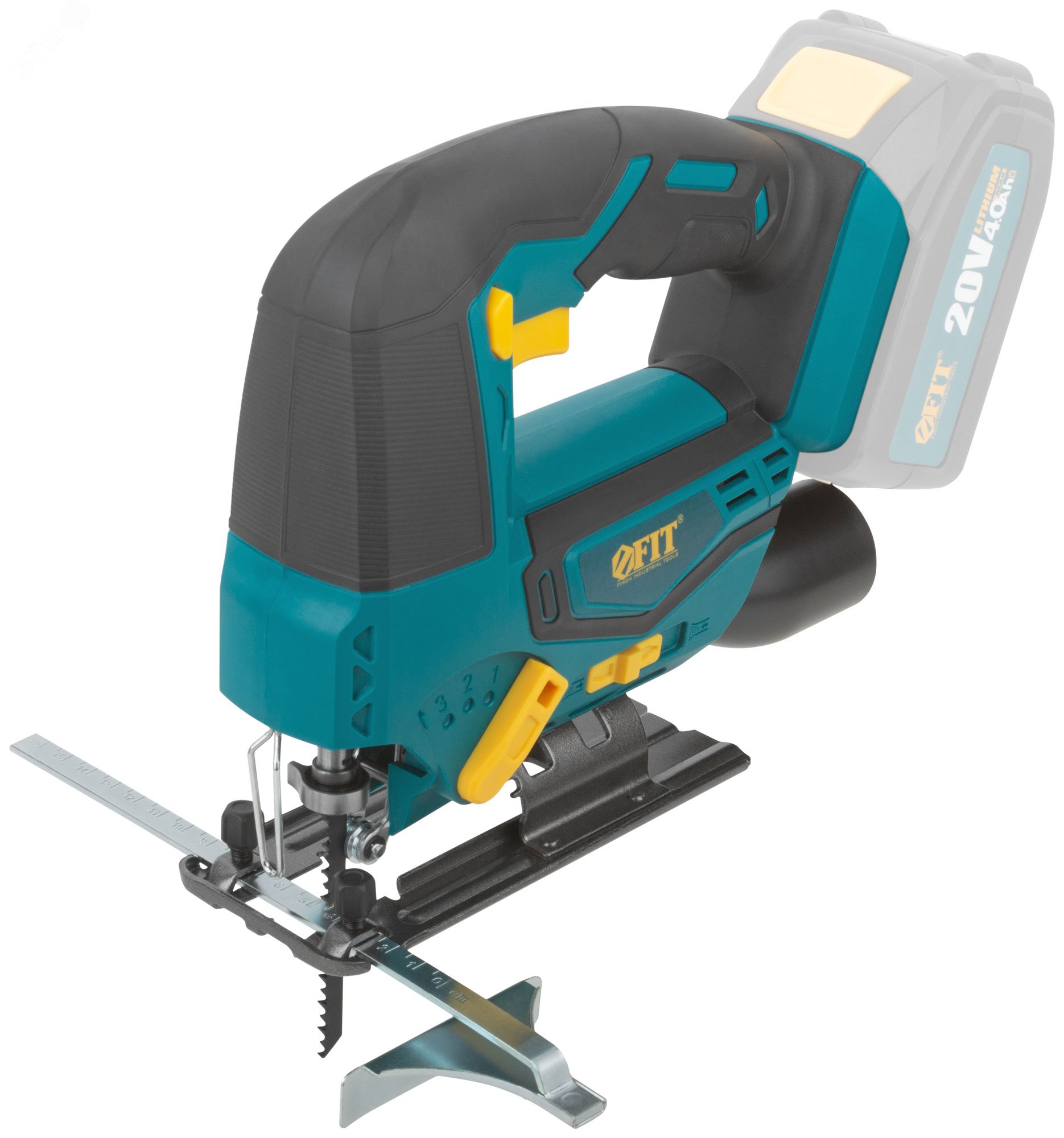 Изображение товара Аккумуляторный лобзик FIT 20 В, маятник, 80 мм, светодиодная подсветка