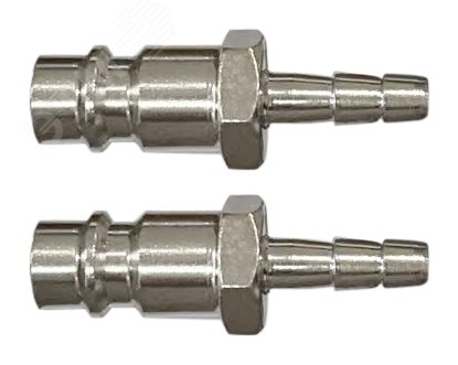 Изображение товара Адаптеры универсальные с елочкой 6 мм 2 шт - быстрое соединение пневмосистем