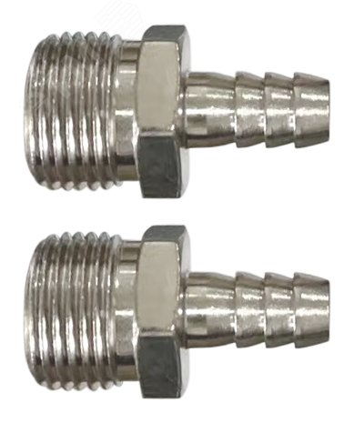 Изображение товара Адаптеры-соединители елочка 8 мм внешняя резьба 1/4 дюйма 2 шт