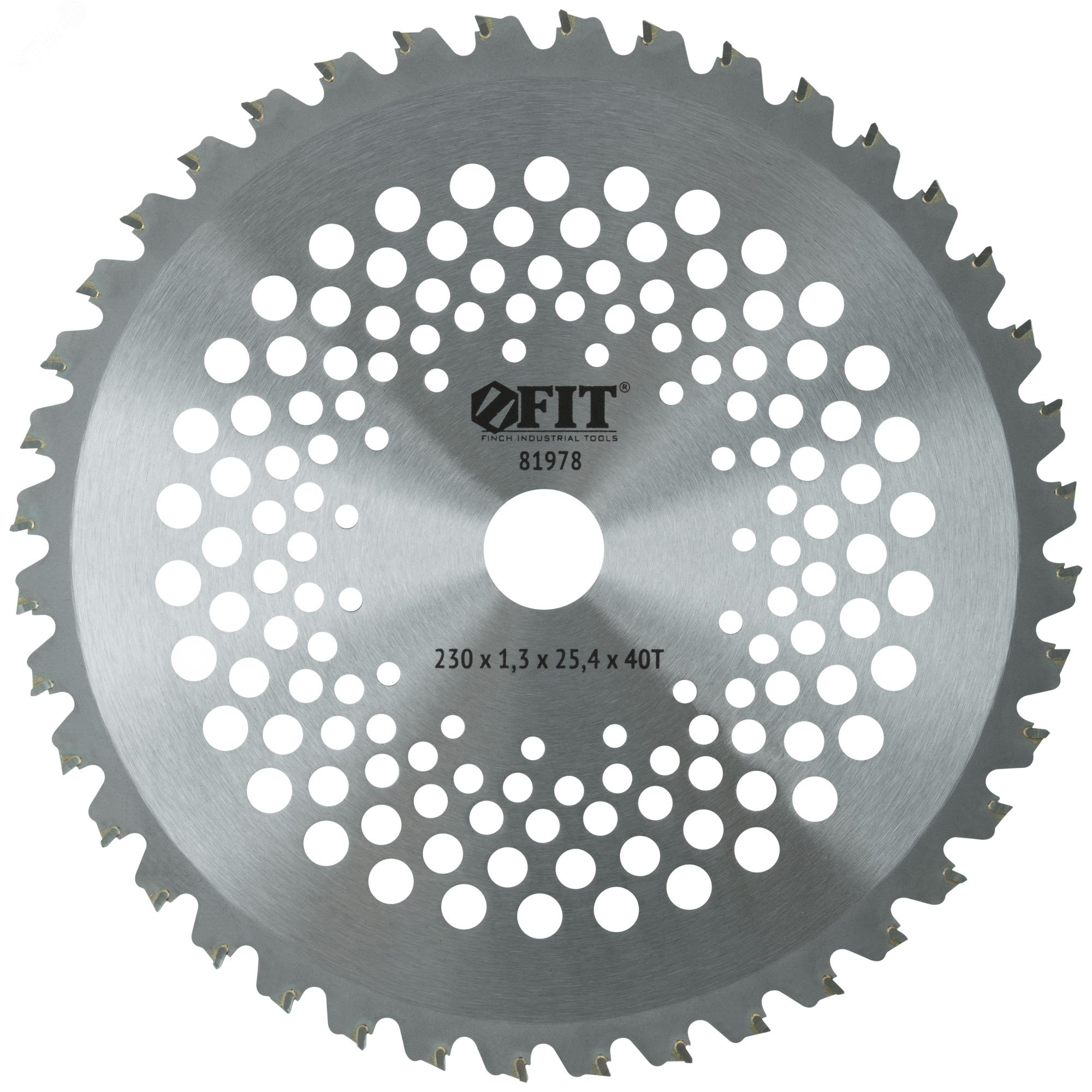 Изображение товара Диск для триммера FIT IT 230х25.4х40Т для кошения травы и кустарников