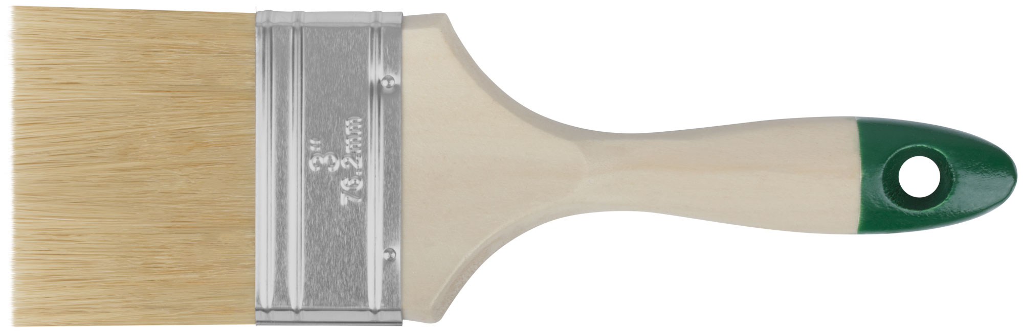 Кисть флейцевая ''Хард'', натуральная светлая щетина, деревянная ручка 3'' (75 мм)