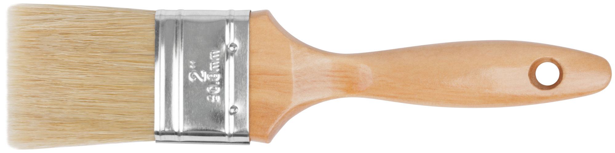 Кисть флейцевая ''Профи'', натур.светлая щетина, деревянная ручка 2'' (50 мм)