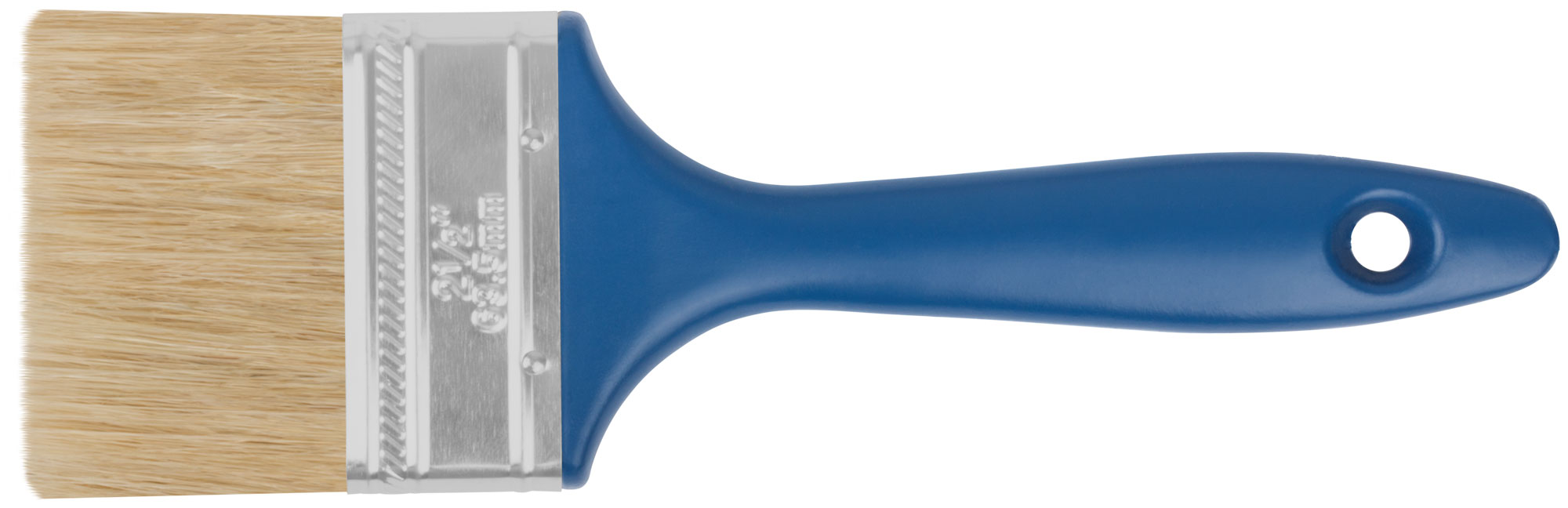 Кисть флейцевая ''Модерн'', натур.светлая щетина, пластиковая ручка 2.5'' (63 мм)