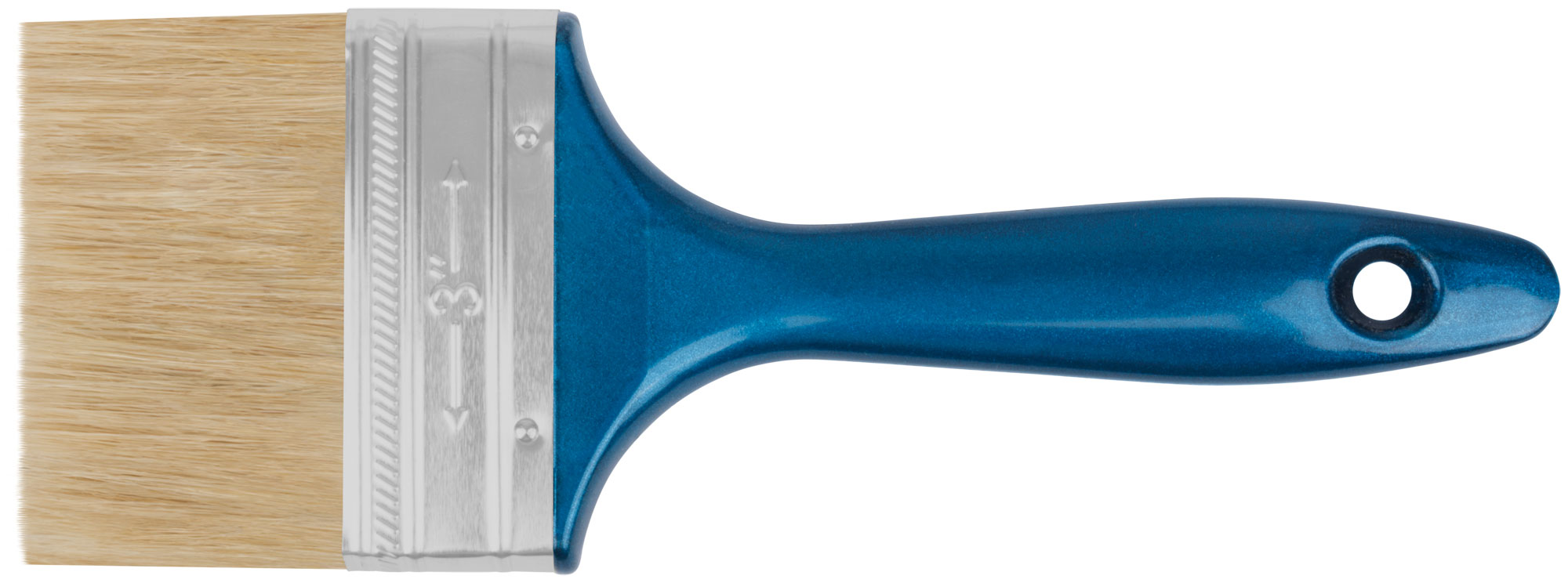 Кисть флейцевая ''Модерн'', натур.светлая щетина, пластиковая ручка 3'' (75 мм)