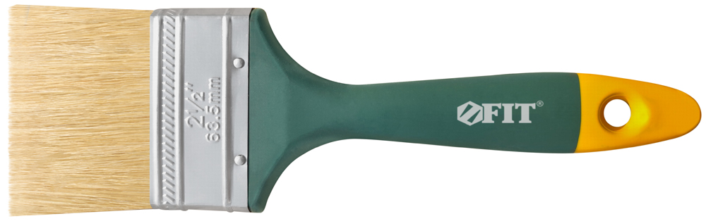 Кисть флейцевая ''Контур'', натур.светлая щетина, пластиковая ручка  4'' (100 мм)