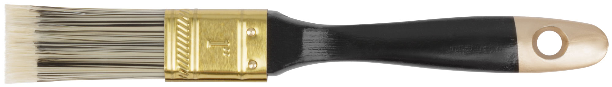 Кисть флейцевая ''Стайл'', искусственная черно-белая щетина, деревянная ручка 1'' (25 мм)