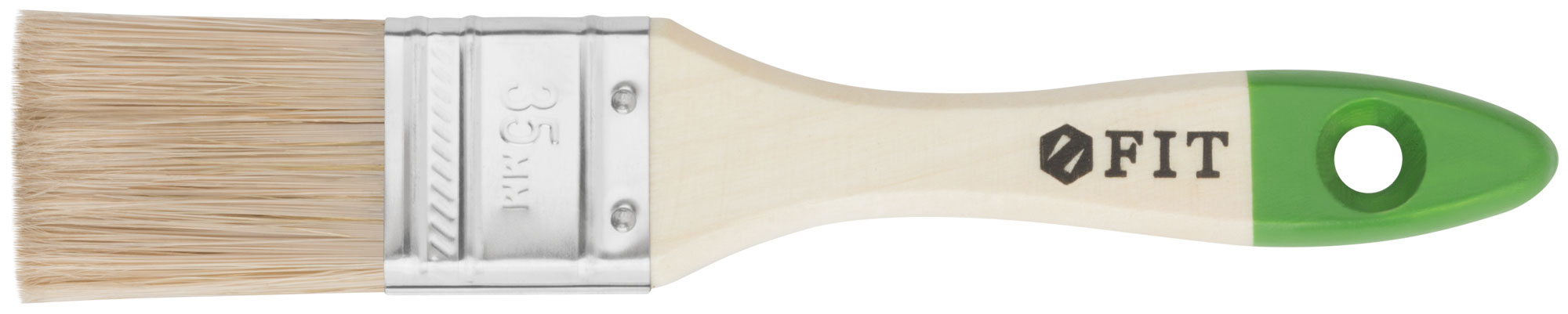 Кисть флейцевая ''Микс'', смешанная натуральная и искусственная щетина, деревянная ручка 1.5'' (35 мм)