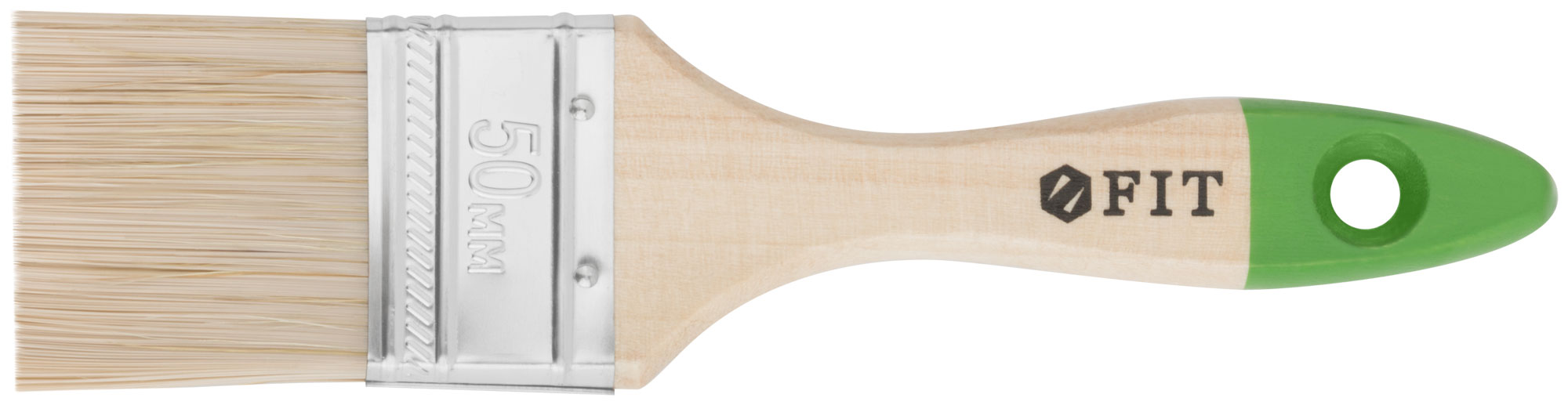 Кисть флейцевая ''Микс'', смешанная натуральная и искусственная щетина, деревянная ручка 2'' (50 мм)