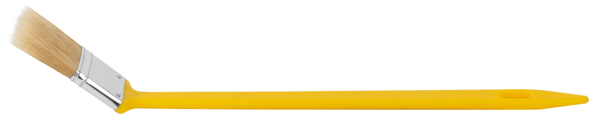 Кисть радиаторная, натуральная светлая щетина, желтая пластиковая ручка 1.5'' (38 мм)