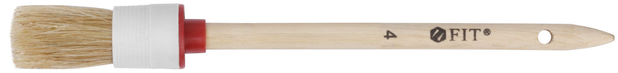 Кисть круглая, натуральная светлая щетина №4 (25 мм)