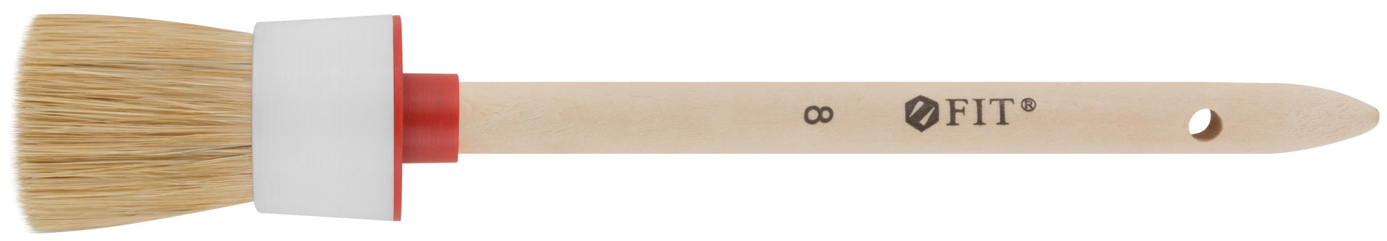 Кисть круглая, натуральная светлая щетина №8 (35 мм)