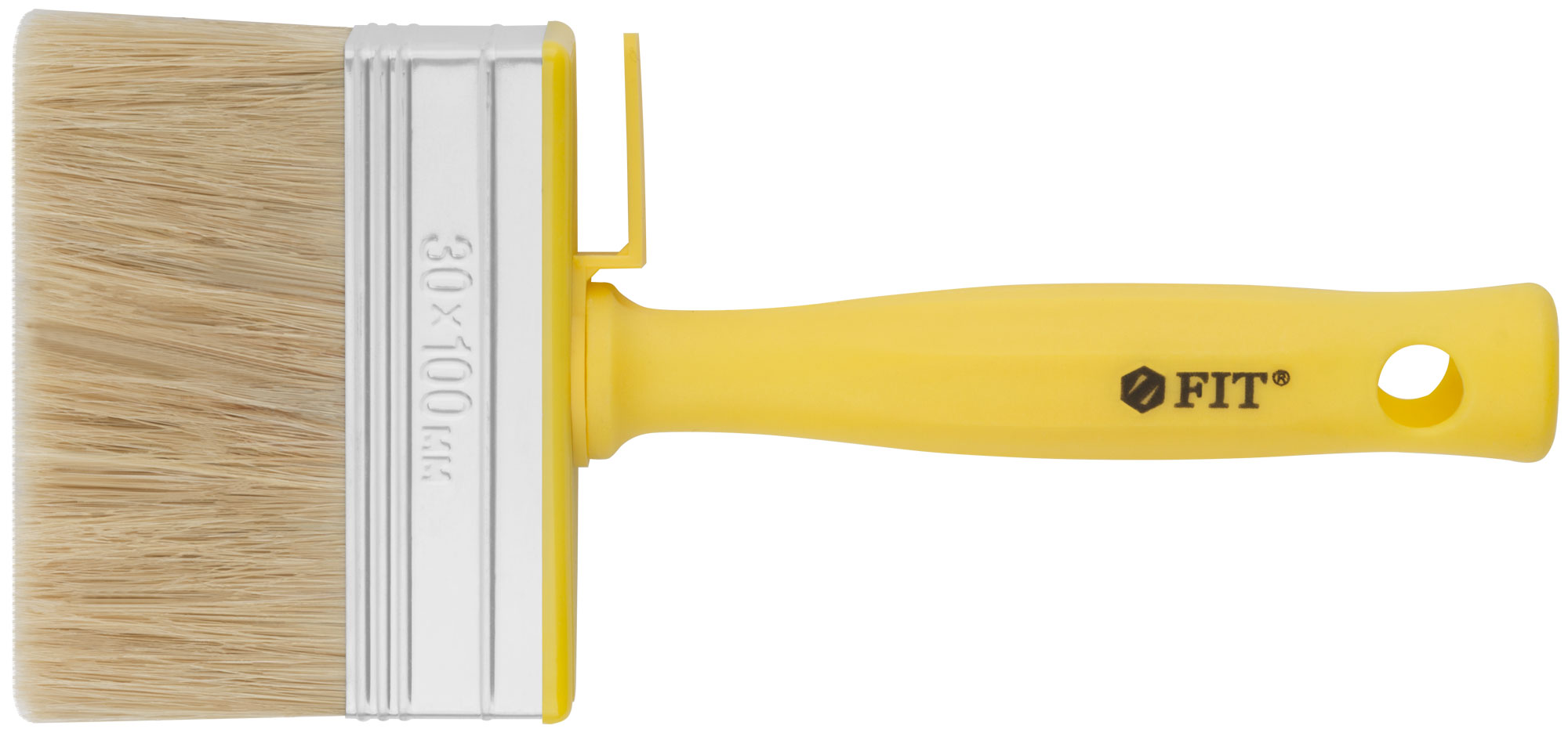 Макловица, натур.светлая щетина, пластиковый корпус, полая ручка, ''мини'' 30x100 мм