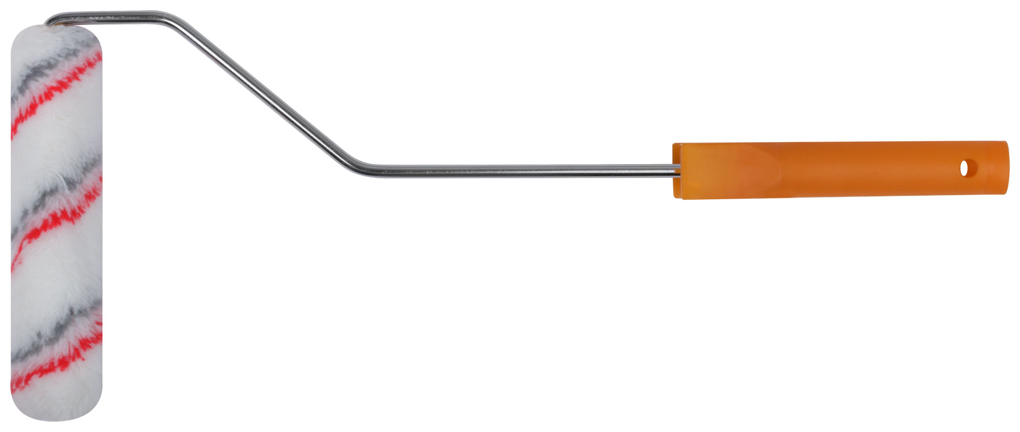 Валик полиакриловый ''мини'' Профи, белый с серой и красной полосками, диаметр 15/35 мм, ворс 10 мм, 150 мм