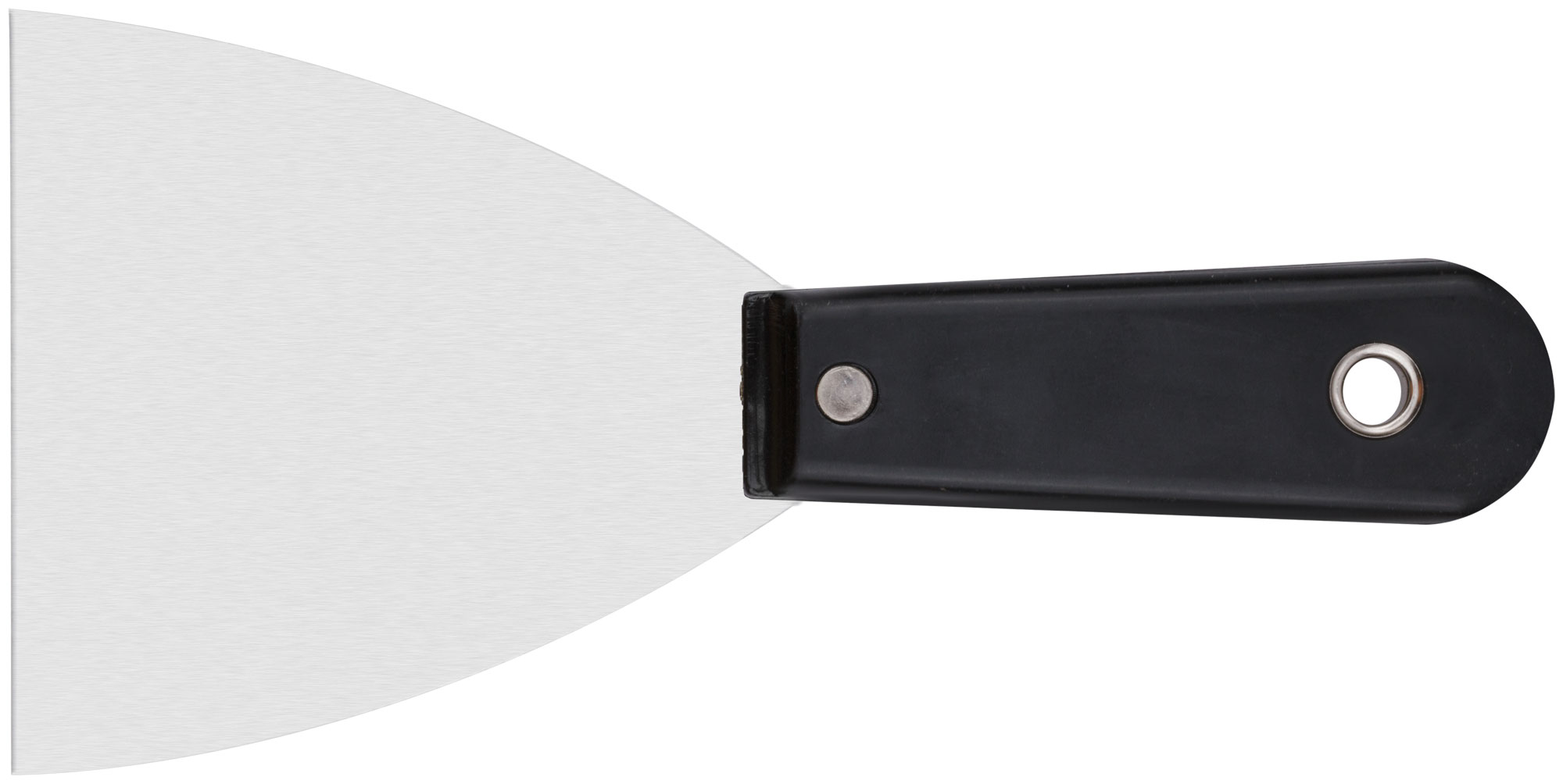 Шпатель с пластиковой ручкой полированный 4'' (100 мм)