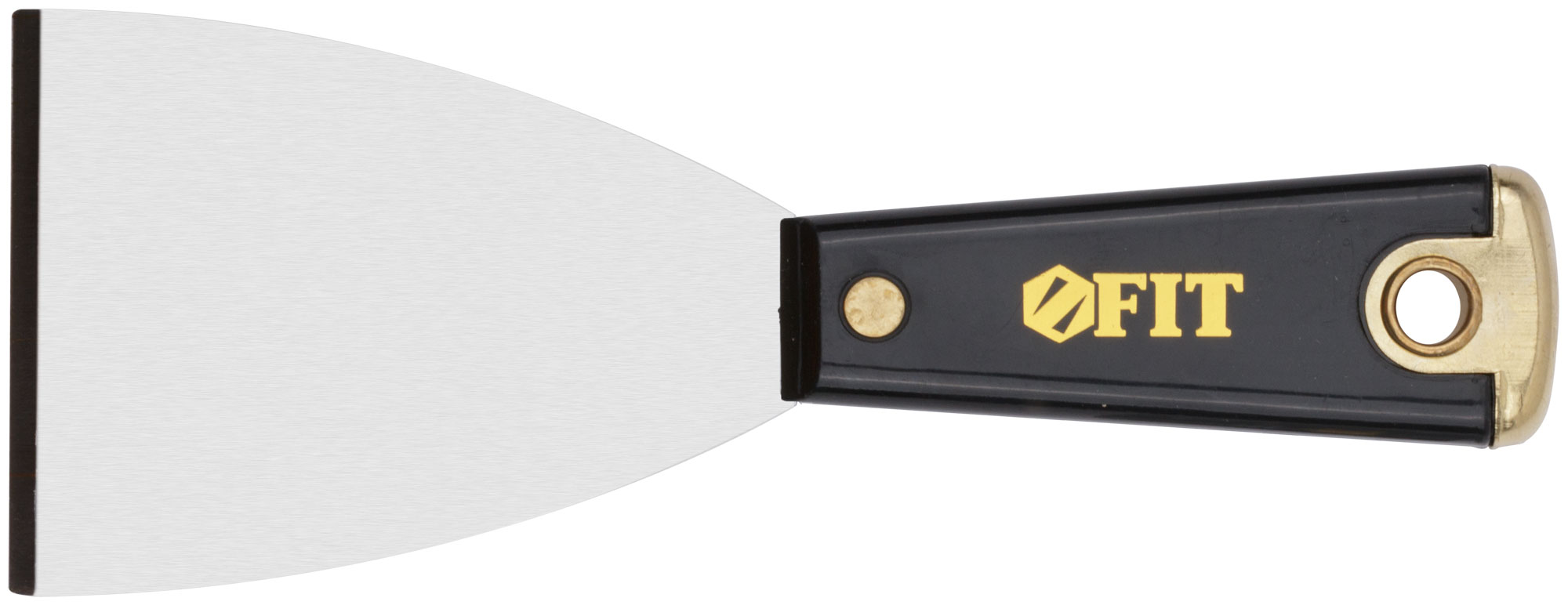 Шпатель для удаления ржавчины Профи, толщ. лезвия 1 мм, пластик.ручка с метал.бойком 3'' (75 мм)