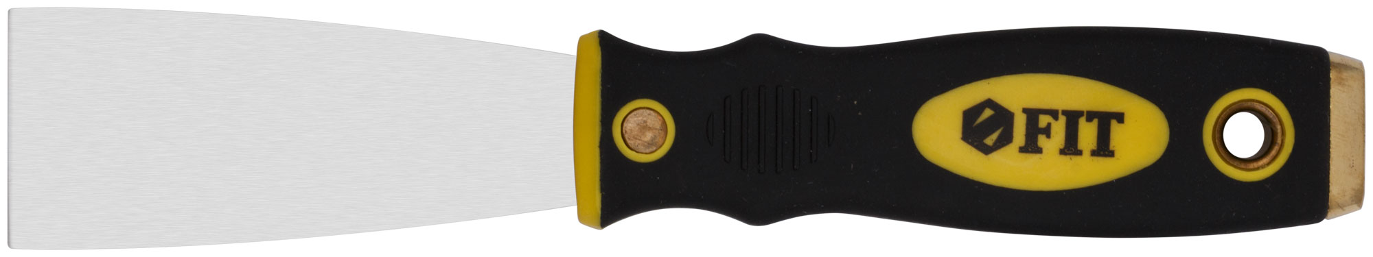 Шпатель для удаления ржавчины Профи, толщ. лезвия 1 мм, двухкомп.ручка с метал.бойком 1.5'' (40 мм)