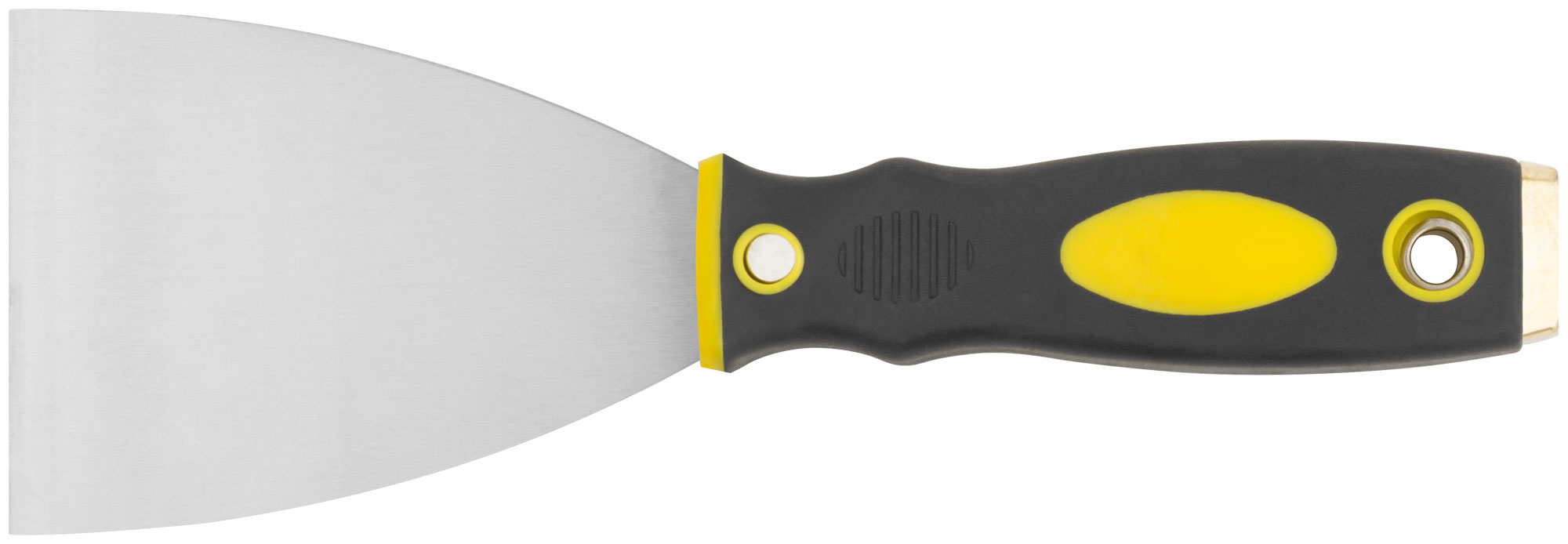 Шпатель для удаления ржавчины Профи, толщ. лезвия 1 мм, двухкомп.ручка с метал.бойком 3'' (75 мм)