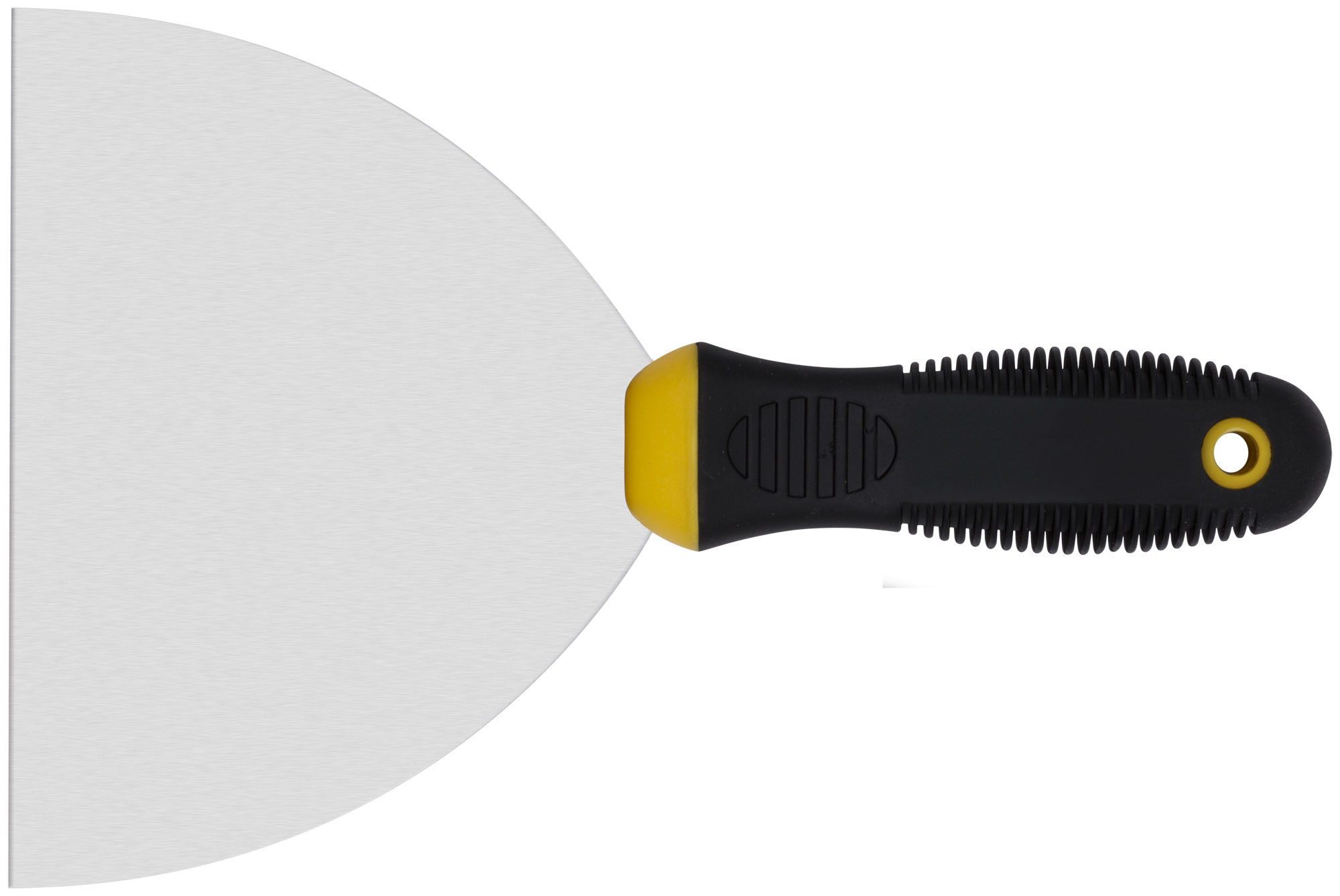 Шпатель, нерж.сталь, черно-желтая прорезин.ручка 6'' (150 мм)