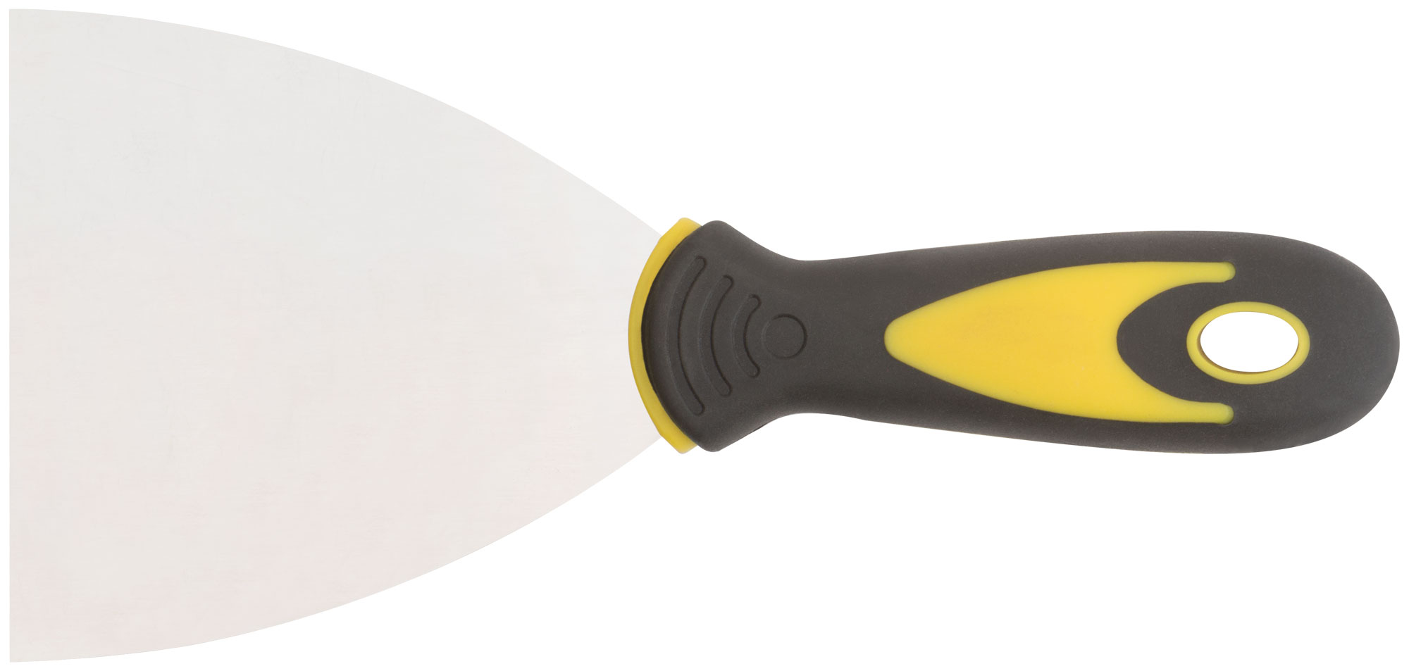 Шпатель нерж.сталь прорезиненная ручка 4 (100 мм)