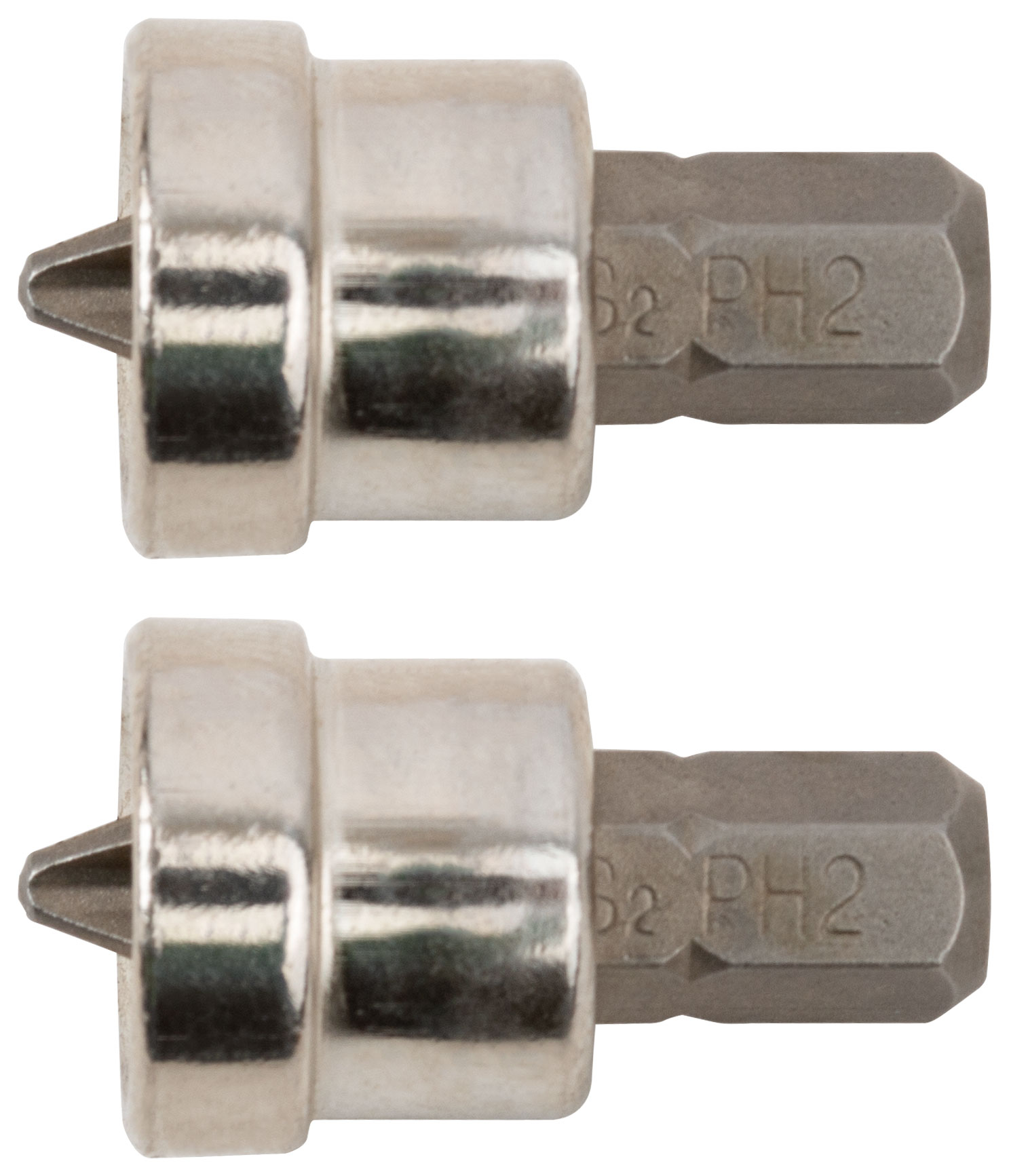 Насадки для завинчивания саморезов по гипроку CrV, РН2x25 мм, 2 шт., Профи