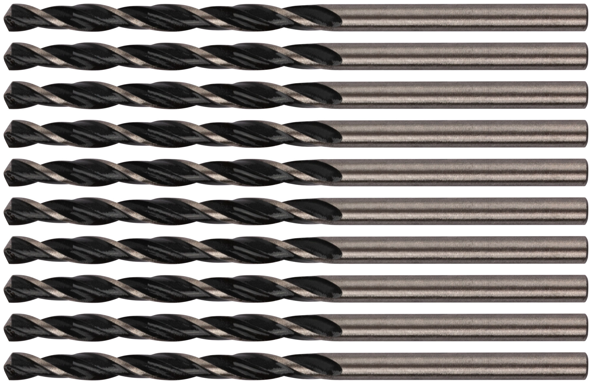 Сверла по металлу HSS черненые 3.0x61 мм (10 шт)