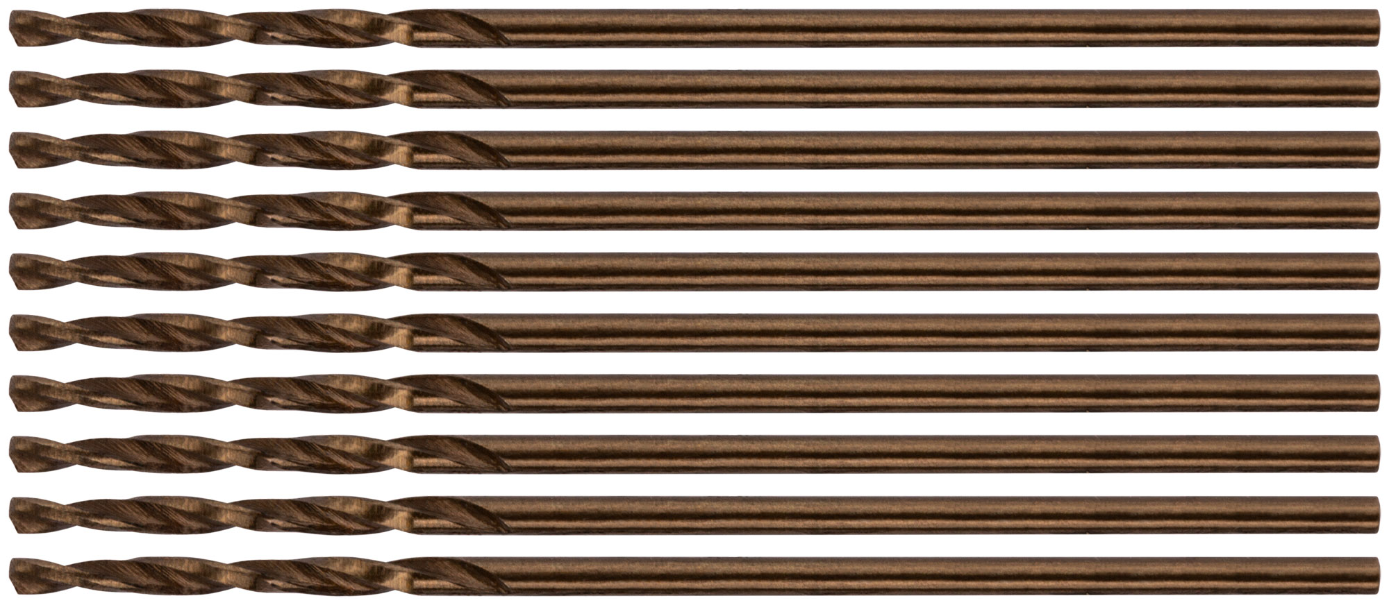 Сверла по металлу HSS с добавкой кобальта 5% Профи 1.0 мм (10 шт)