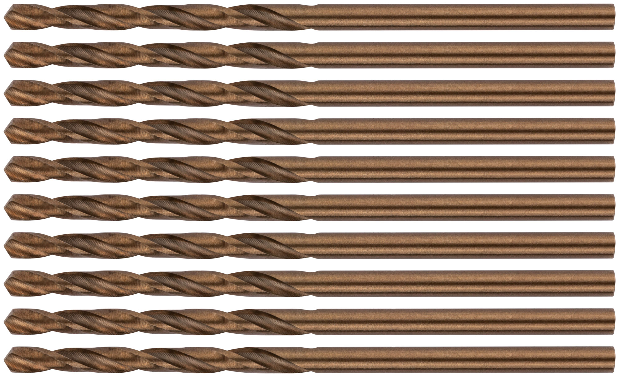 Сверла по металлу HSS с добавкой кобальта 5% Профи 2.5 мм (10 шт)